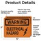 Signmission Electrical Hazard OSHA Warning Sign, Vinyl Decal, 5in W x 3.5in L, 2PK OS-2PACK-WS-D-35-L-19660 - alternate 2
